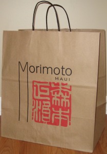 Hawaii Restaurant To Go Bags Custom Take Out Morimoto Maui